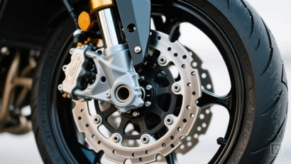 Motorwiel met zichtbare remklauw na het verwijderen van een beschermkap.