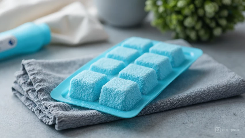 Een herbruikbaar ijskompres en een zachte doek.