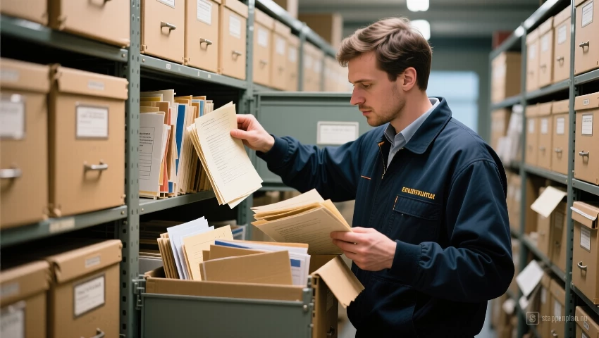 Iemand onderhoudt archief