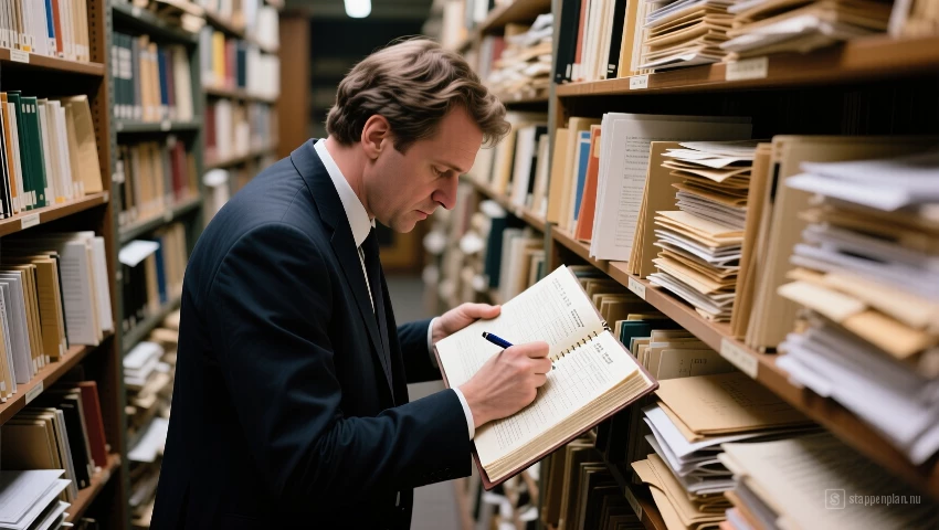 Iemand maakt index voor documenten