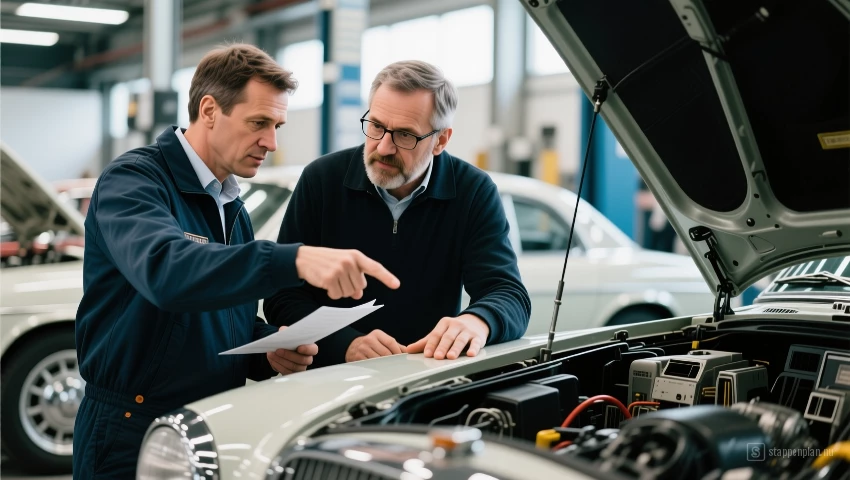 Taxateur bespreekt bevindingen met de eigenaar.