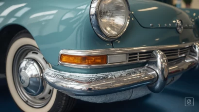 Zij aanzicht chromen bumper waxen