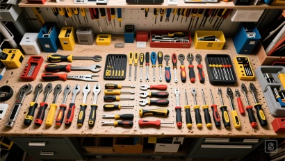 Overzicht van verschillende gereedschapscategorieën.