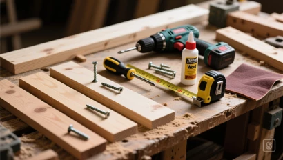 Overzicht van alle benodigde materialen en gereedschap