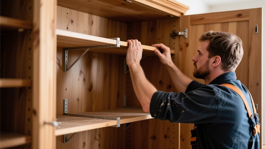 Installeren van planken met plankdragers