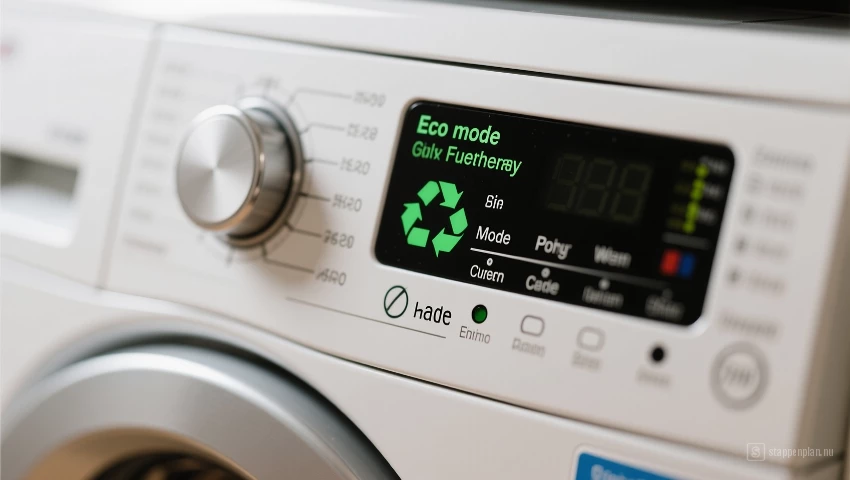 Eco-modus op een wasmachine