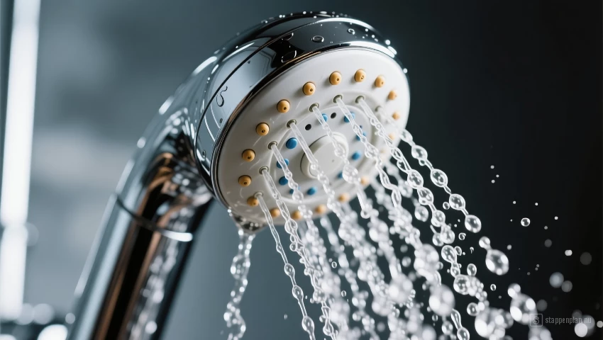 Waterbesparende douchekop.