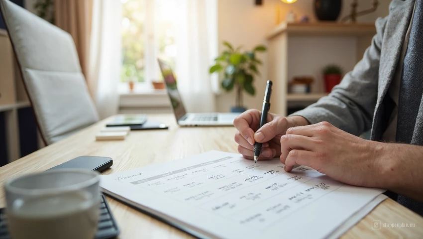 Aantekeningen op schema.