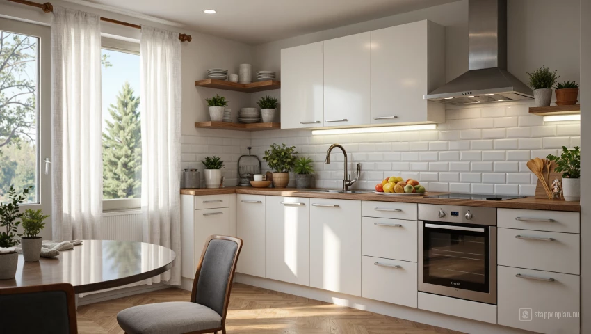 Schone en georganiseerde keuken.