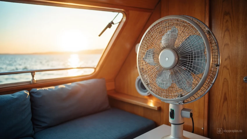 Zonneventilator in boot