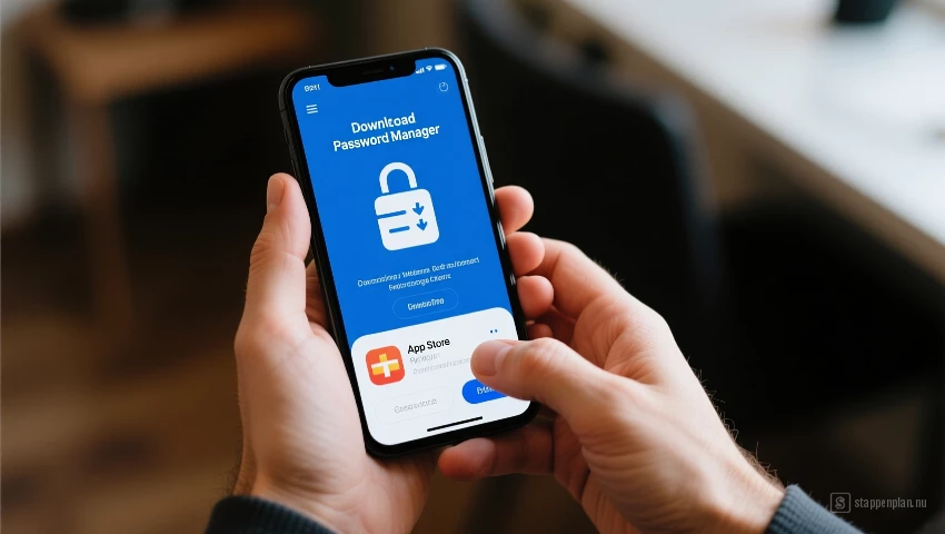 Downloaden van een wachtwoordmanager app op een smartphone