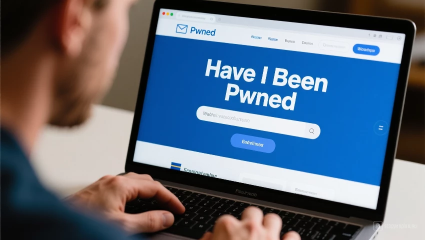 Persoon controleert zijn e-mailadres op 'Have I Been Pwned'