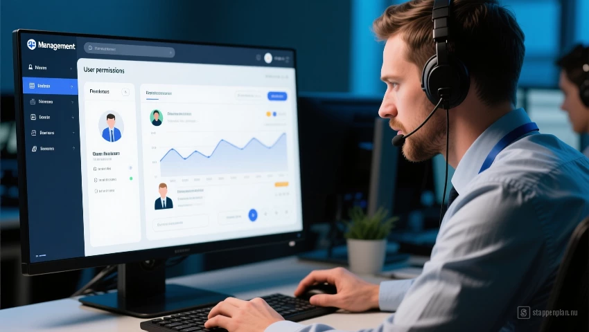 IT administrator configureert user permissions