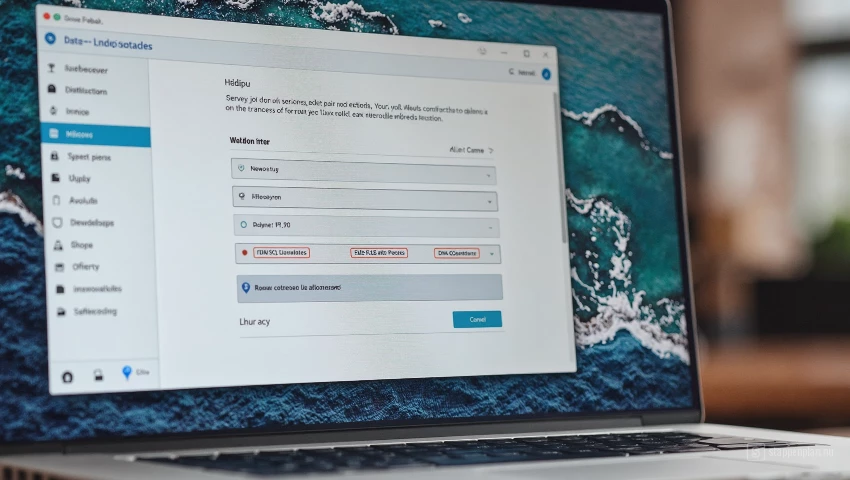 Computerscherm met DNS server adressen die worden bewerkt.
