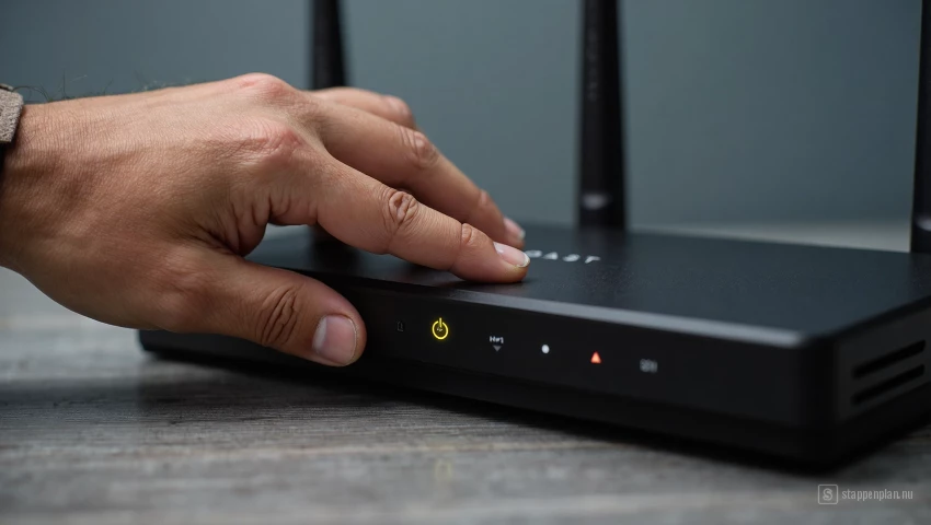 Hand die een router opnieuw opstart.