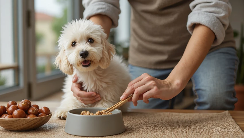 Baasje bereidt elke dag op een vast tijdstip een maaltijd voor zijn huisdieren.