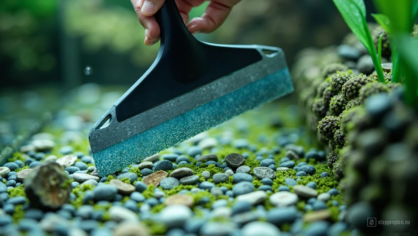 Close-up van algen scraper