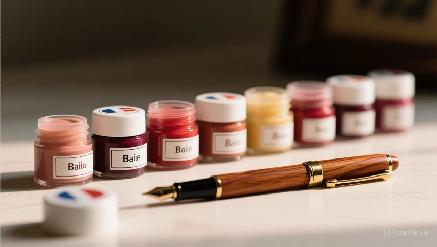 Stilleven met labels