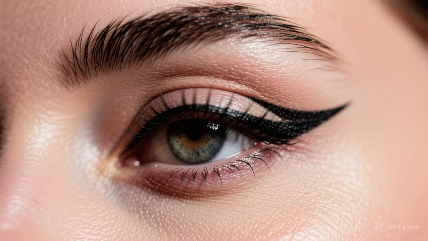Perfect getrokken winged eyeliner