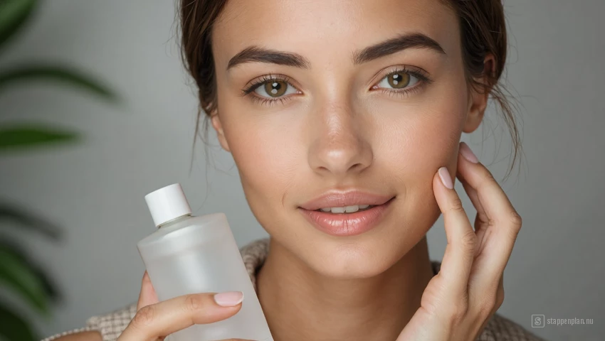 Fles toner en handen.