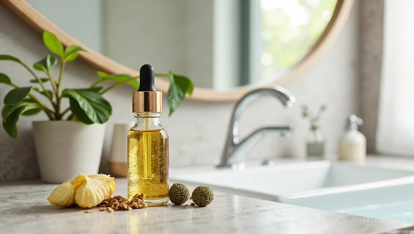 Flesje gezichtsolie met natuurlijke ingrediënten