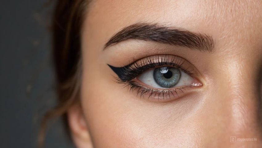 Naadloze winged eyeliner look