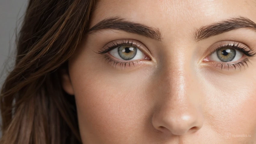 Close-up symmetrische wenkbrauwen.