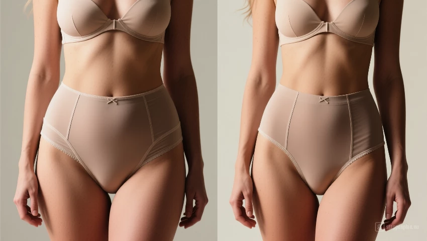 Vergelijking goed en slecht passend ondergoed