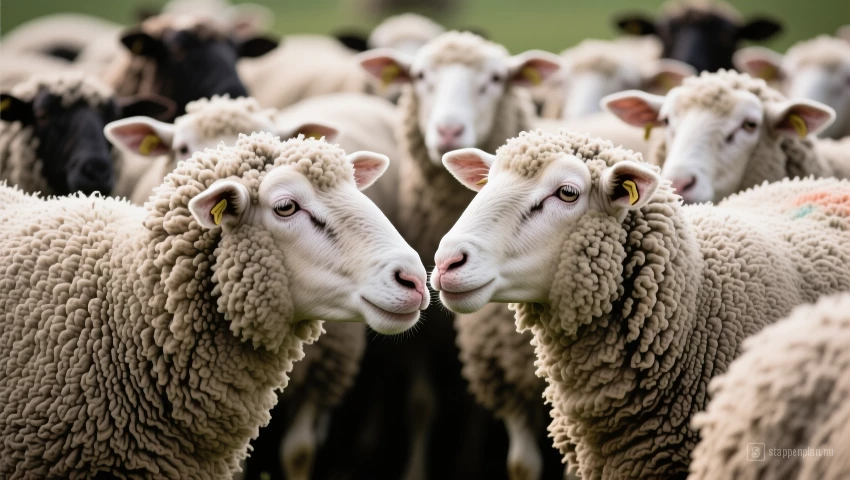 Schaap integreert rustig in de kudde.