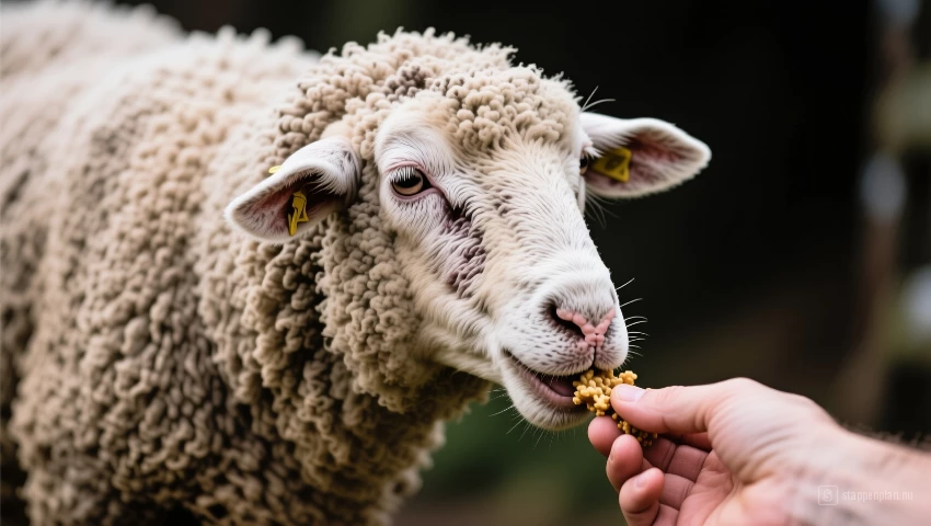 Ziek schaap eet weinig