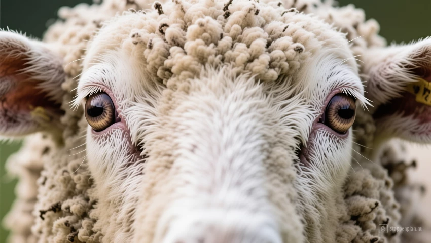 Angstige ogen van een schaap