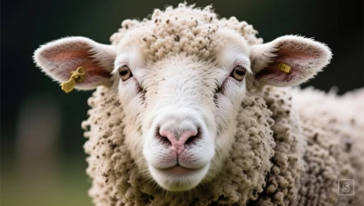 Portret van een rustig schaap