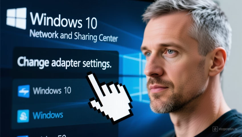 Muis klikt op 'Adapterinstellingen wijzigen'.
