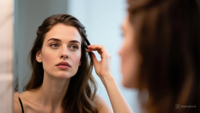 Close-up van spiegelbeeld.