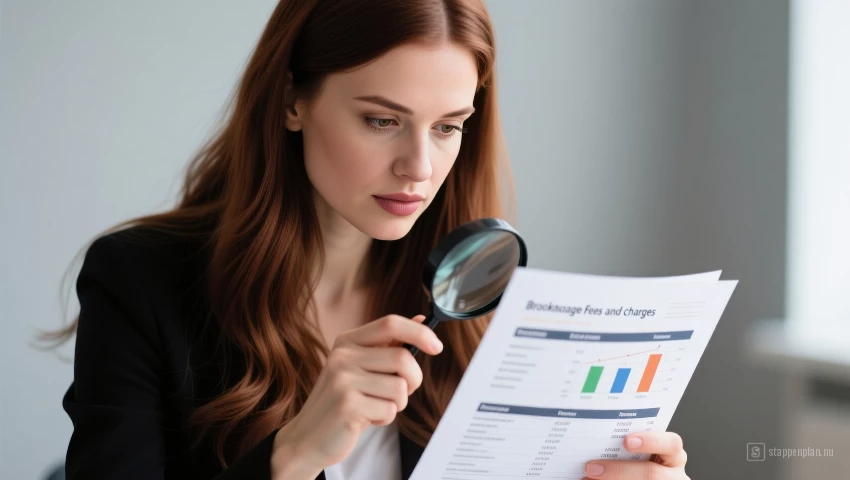 Vrouw bestudeert kostenoverzicht.