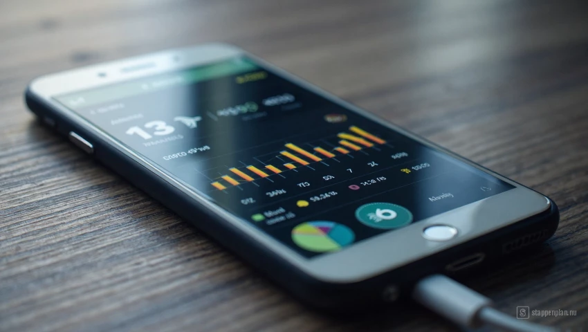 Smartphone met investment app voor asset allocatie.