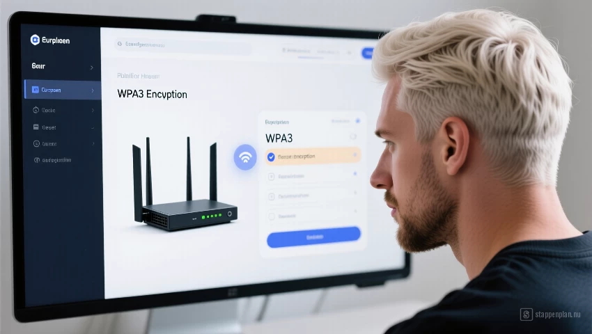 Router interface met WPA3 encryptie ingeschakeld