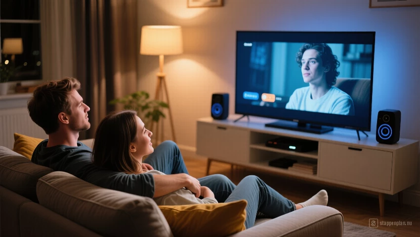 Koppel geniet van film