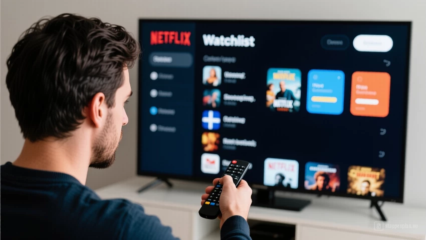Man categoriseert films in Netflix watchlist