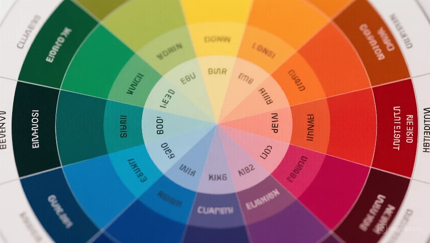 Kleurenwaaier met primaire en secundaire kleuren