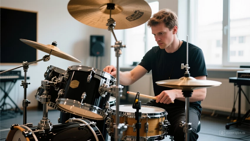 Drummer controleert de stabiliteit van de hardware.