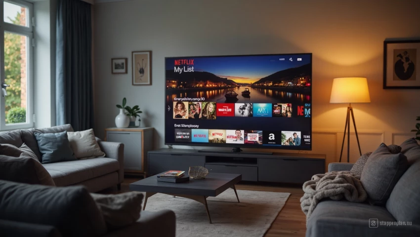 Netflix 'Mijn lijst' menu op smart TV