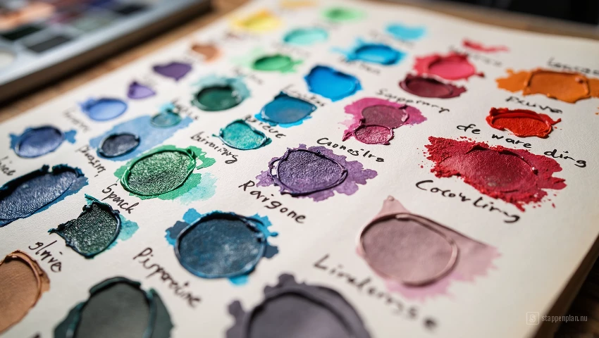 Notitiepagina met kleurennotities