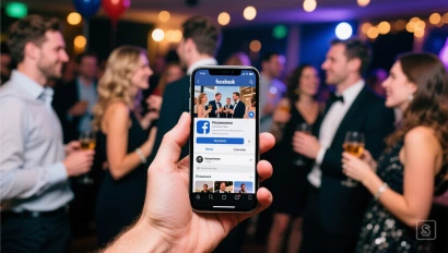 Smartphone met Facebook evenement