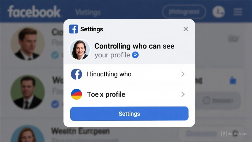 Facebook screenshot van profiel instellingen