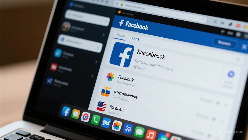 Detail van Facebook lijst met apps en permissies