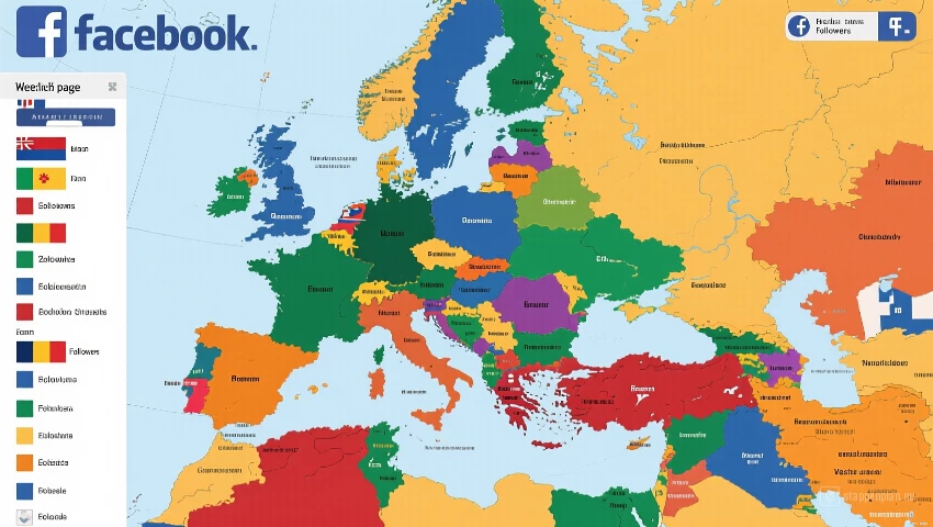 Kaart geografische verdeling volgers