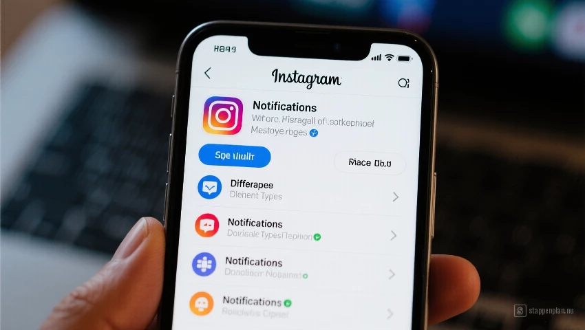 Instagram meldingen instellingen pagina