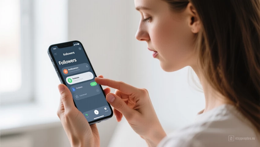 Hand die 'Volgers' meldingen aanpast