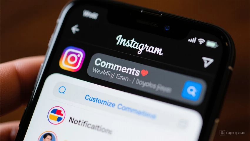 Instagram instellingen voor 'Reacties' meldingen